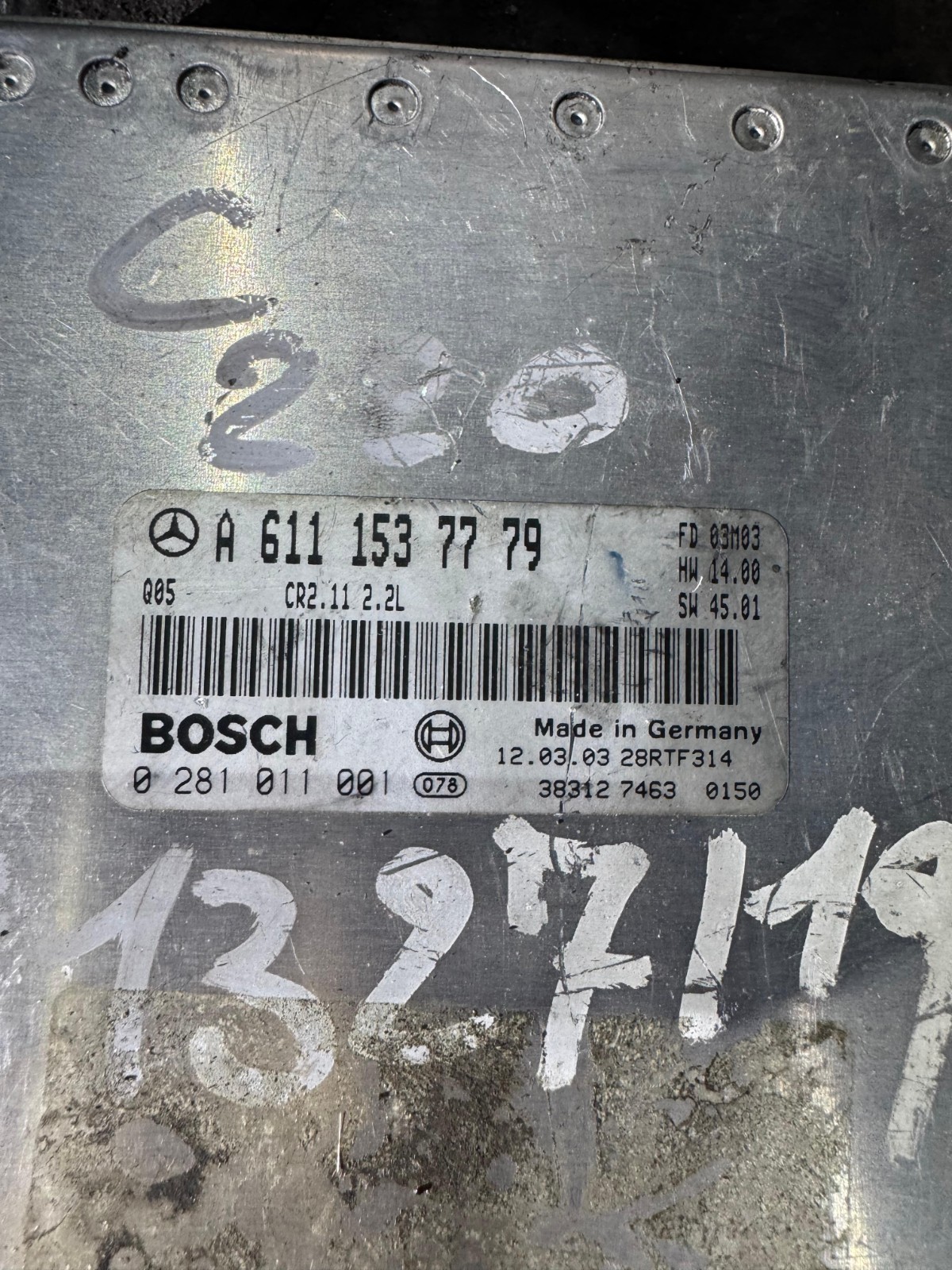 A6111537779 Bosch CR2.11 0281011001 Mercedes CDI Engine ECU
