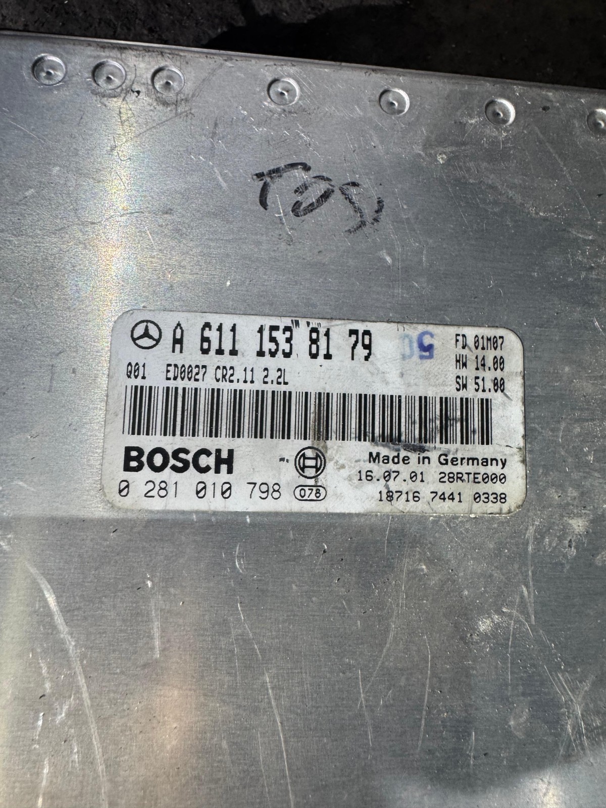 A6111538179 Bosch CR2.11 0281010798 Mercedes CDI Engine ECU