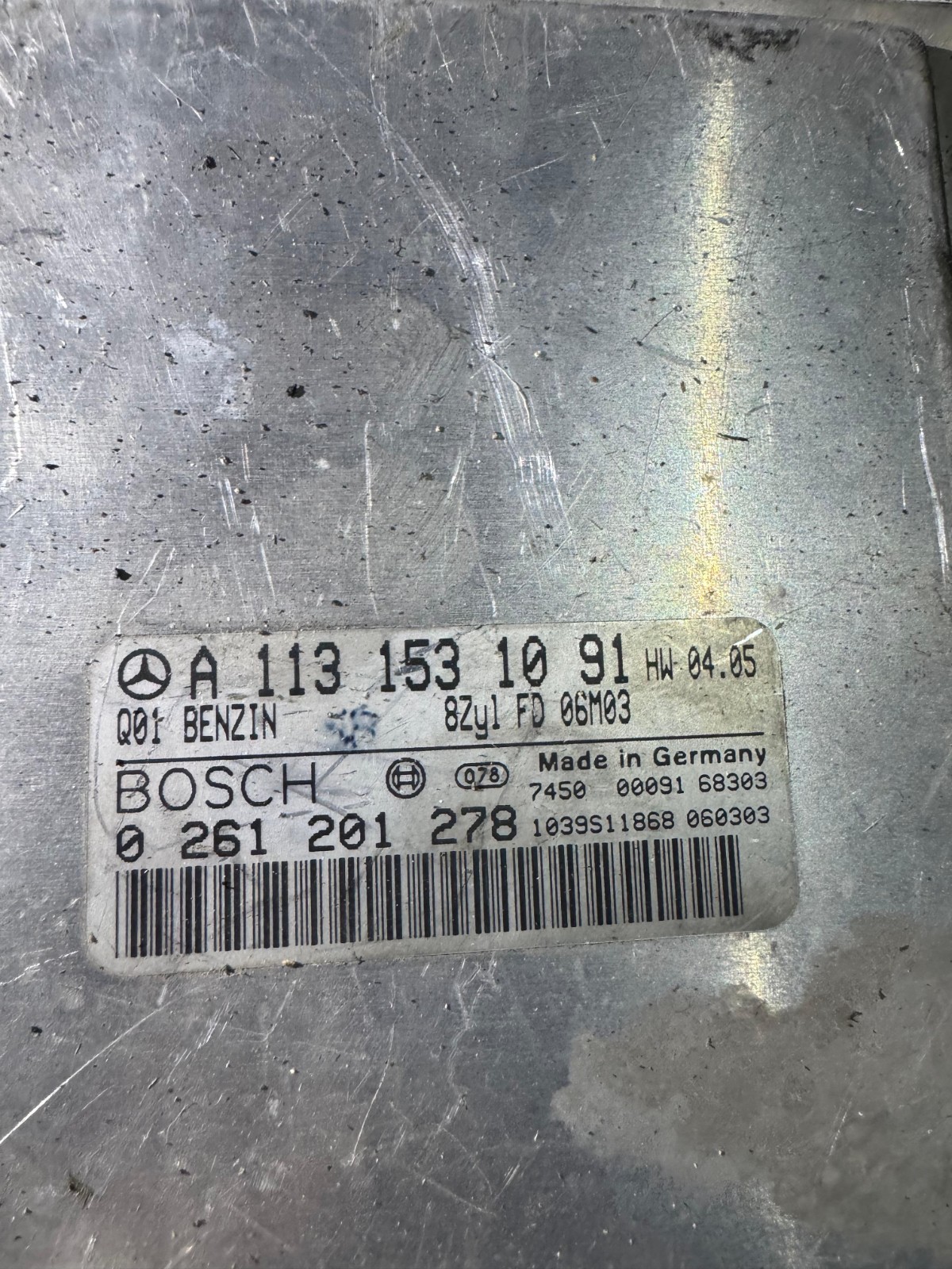 A1131531091 Bosch ME2.8 0271201278 Mercedes Petrol Engine ECU