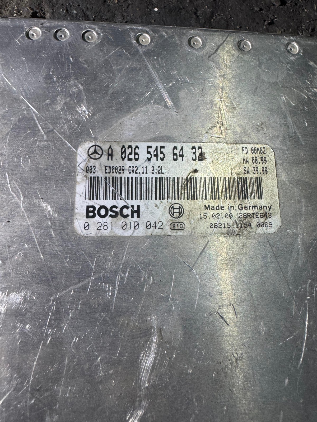 A0265456432 Bosch CR2.11 0281010042 Mercedes CDI Engine ECU