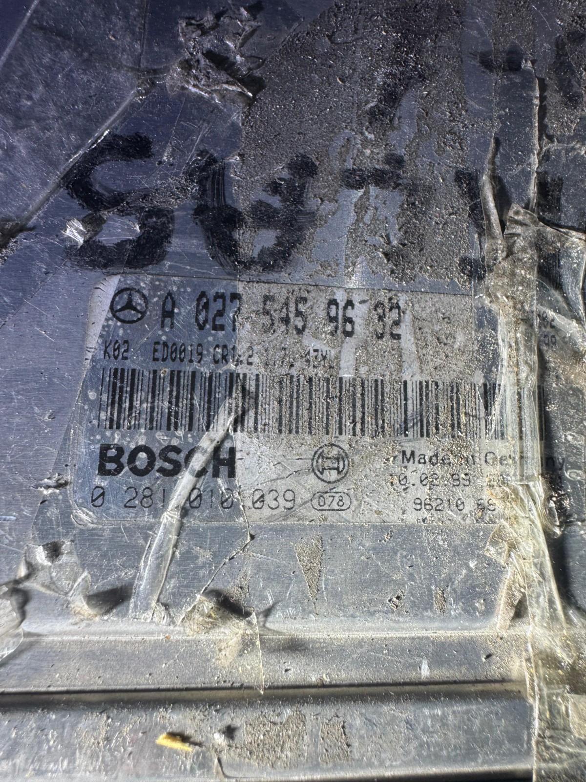 A0275459632 Bosch CR1.2 0281010039 Mercedes CDI Engine Control Unit