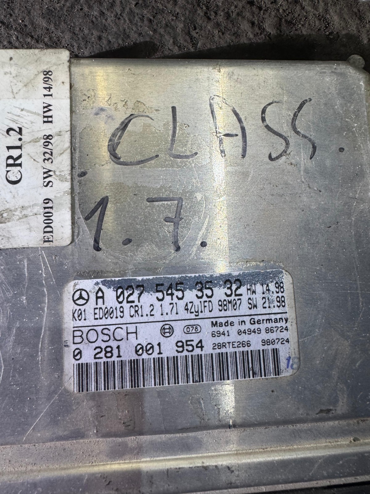 A0275453532 Bosch CR1.2 0281001954 Mercedes CDI Engine Control