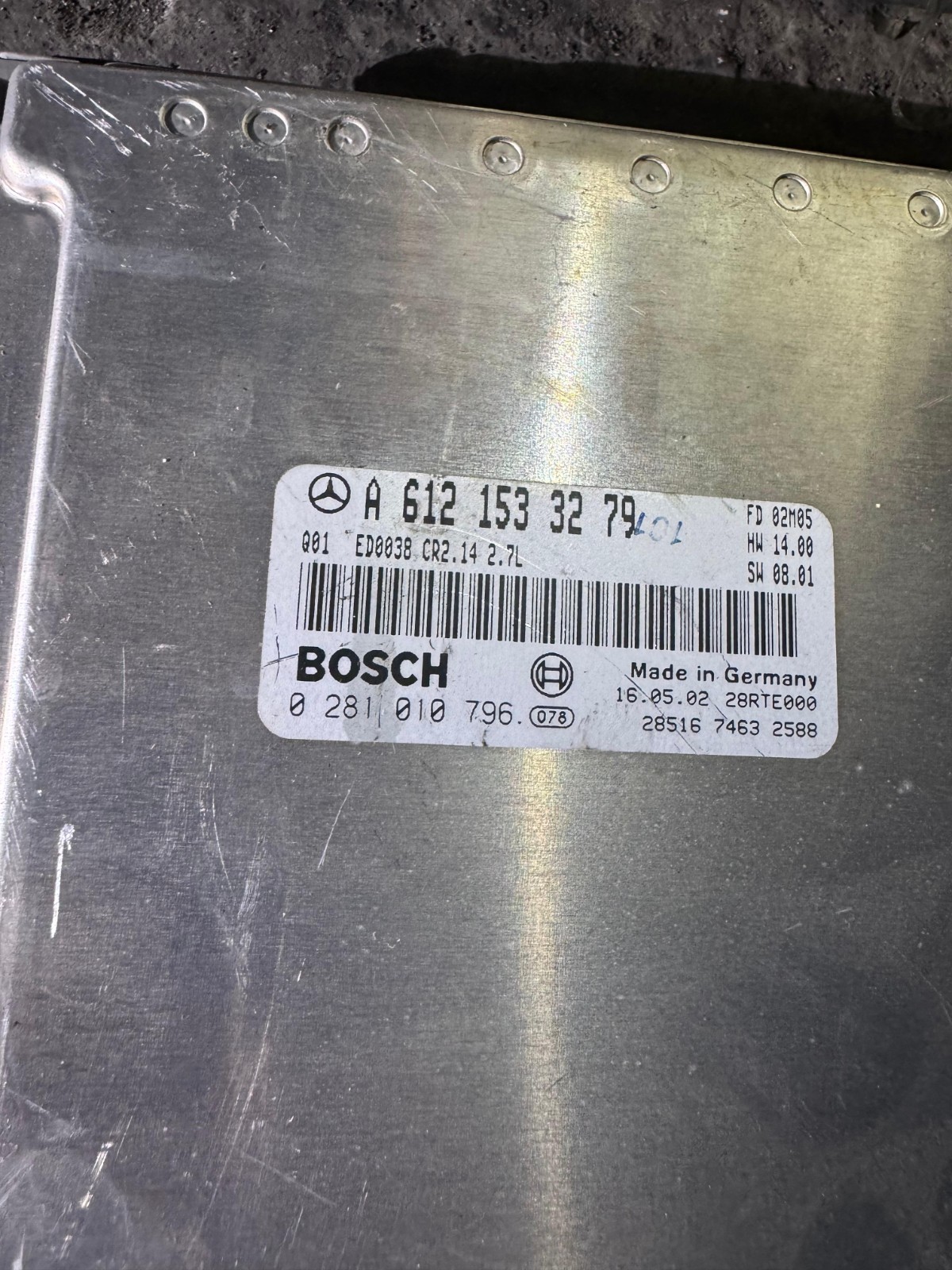A6121533279 Bosch CR2.14 0281010796 Mercedes CDI Engine ECU