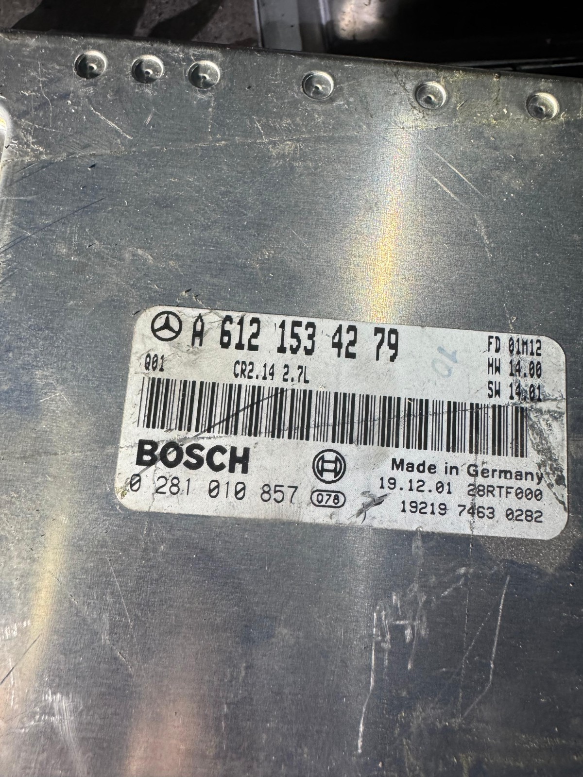 A6121534279 Bosch CR2.14 0281010857 Mercedes Diesel Engine ECU