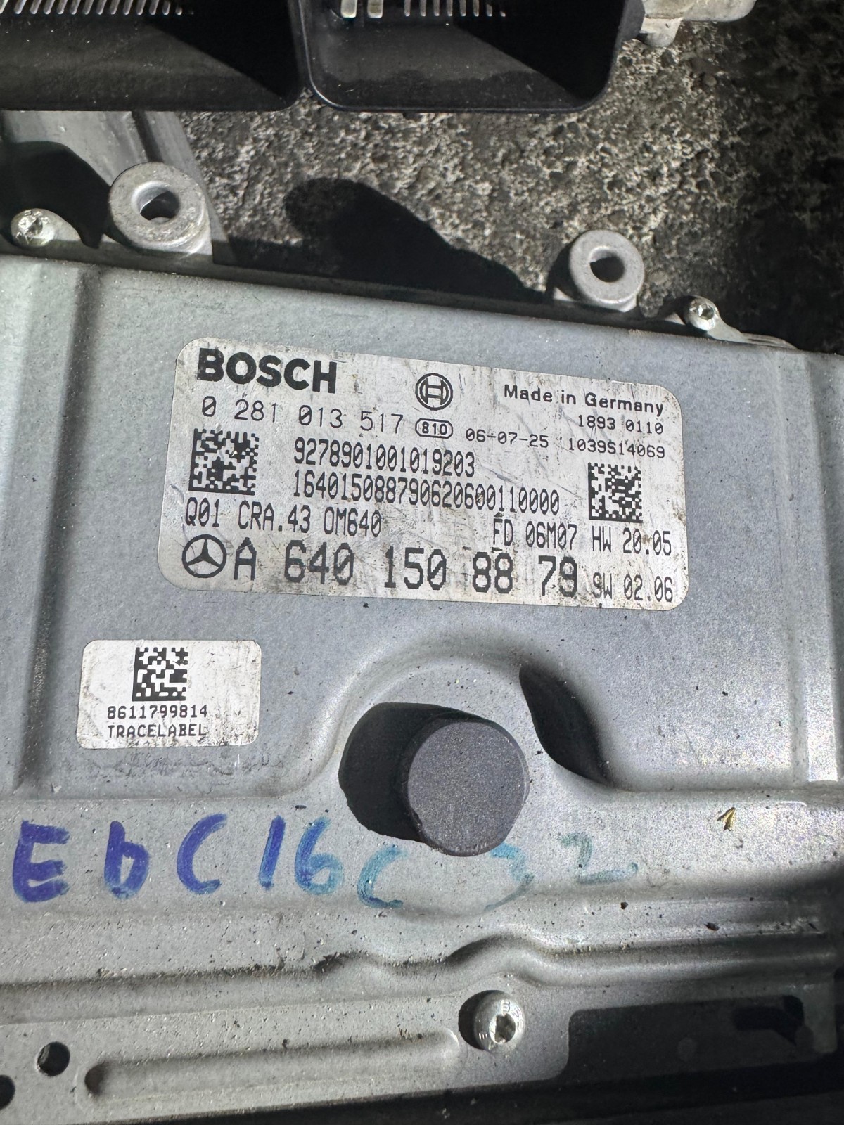 A6401508879 Bosch EDC16C32 0281013517 Mercedes CDI Engine ECU