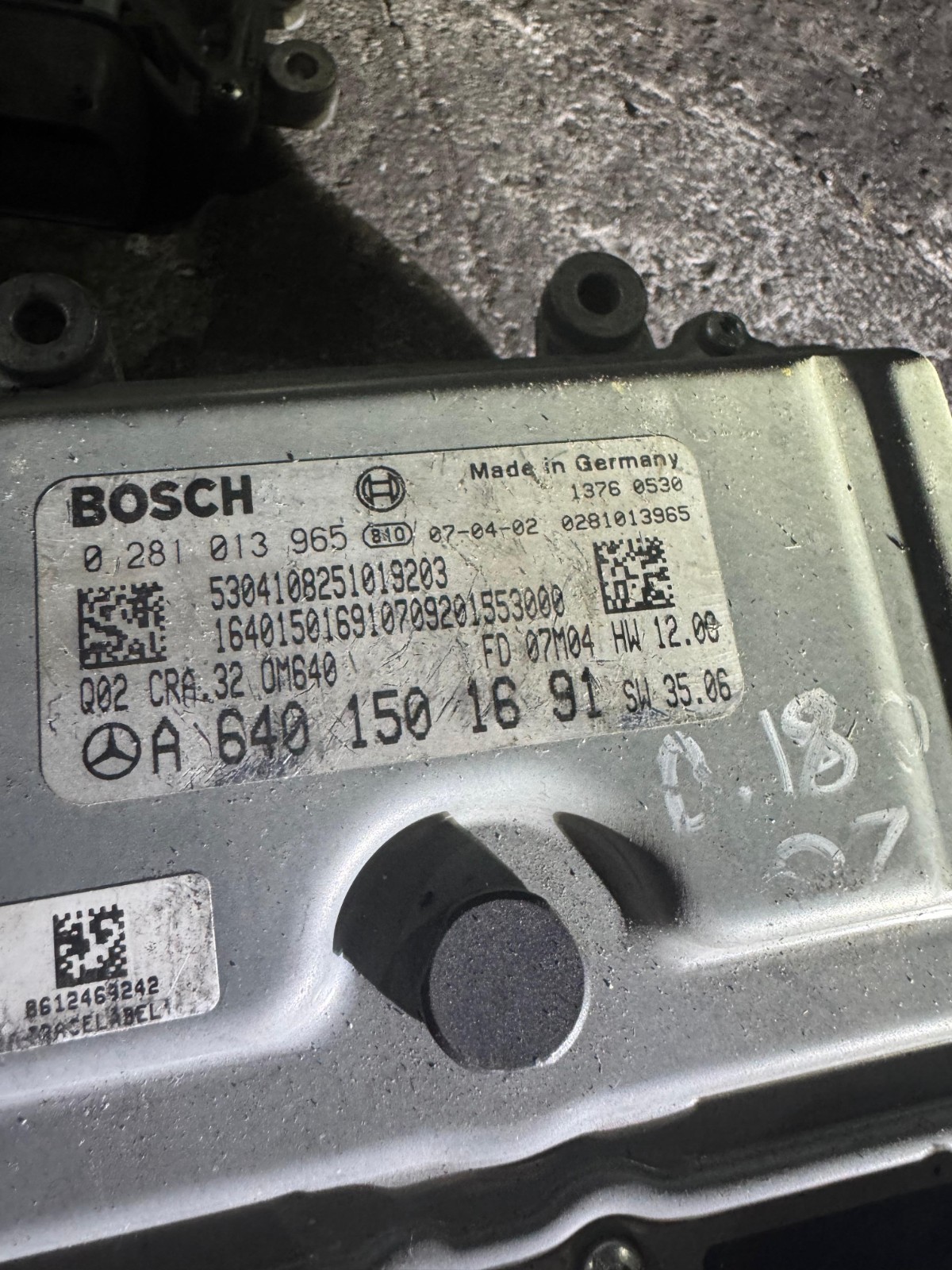 A6401501691 Bosch EDC16C32 0281013965 Mercedes CDI Engine Control Unit