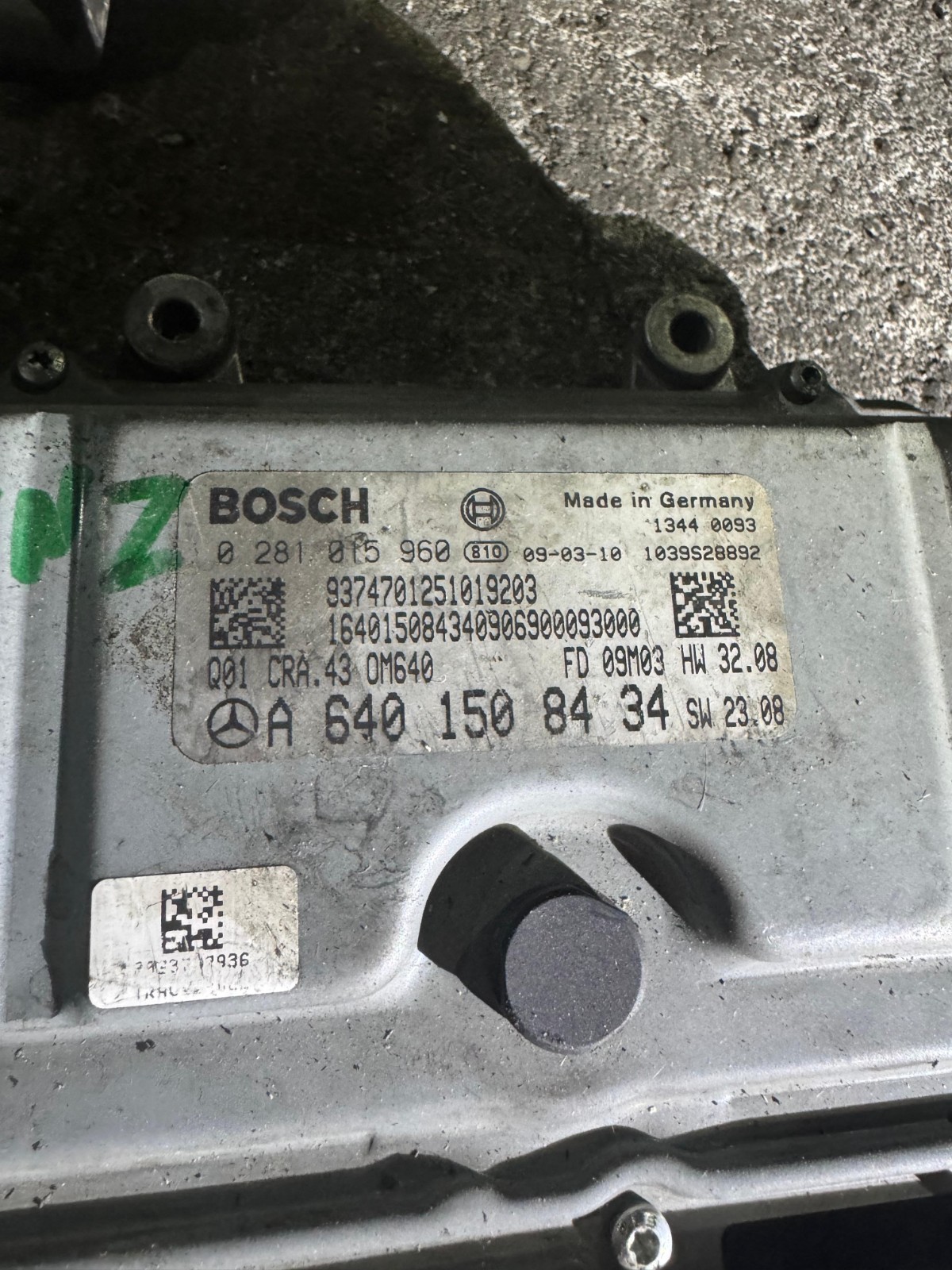 A6401508434 Bosch EDC16C32 0281015960 Mercedes CDI Engine ECU