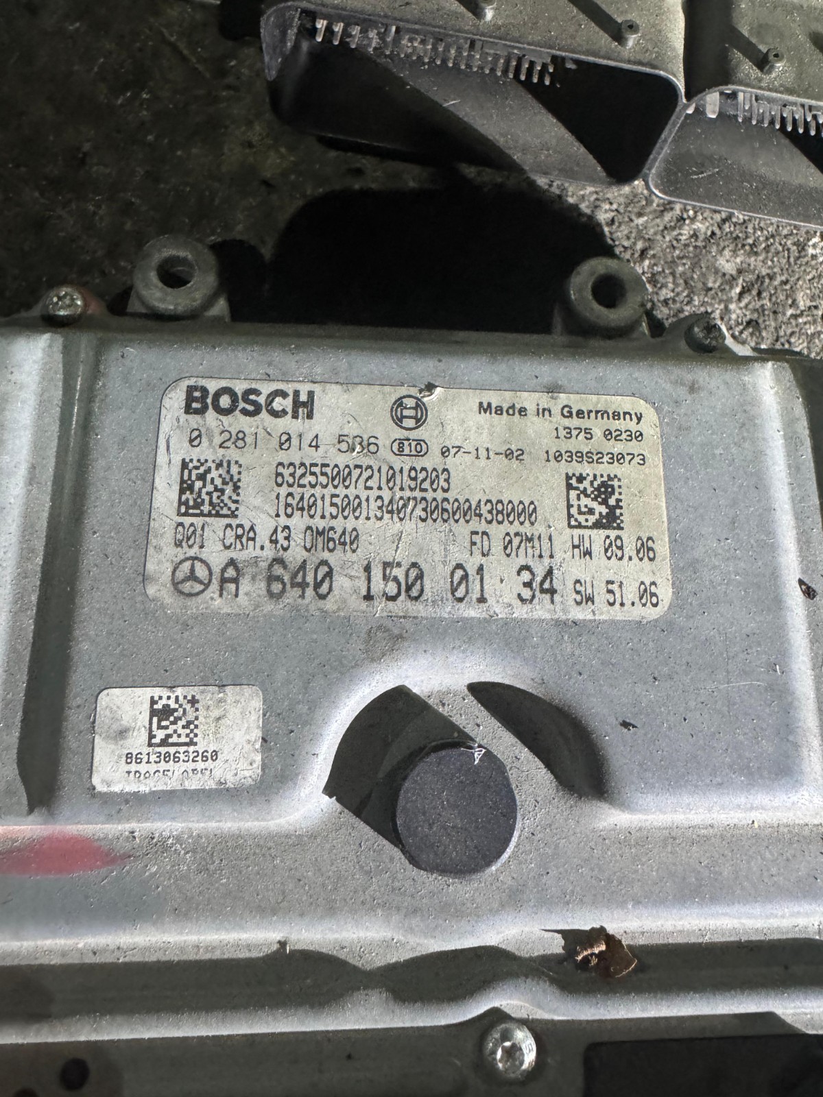 A6401500134 Bosch EDC16C32 0281014536 Mercedes CDI Engine ECU