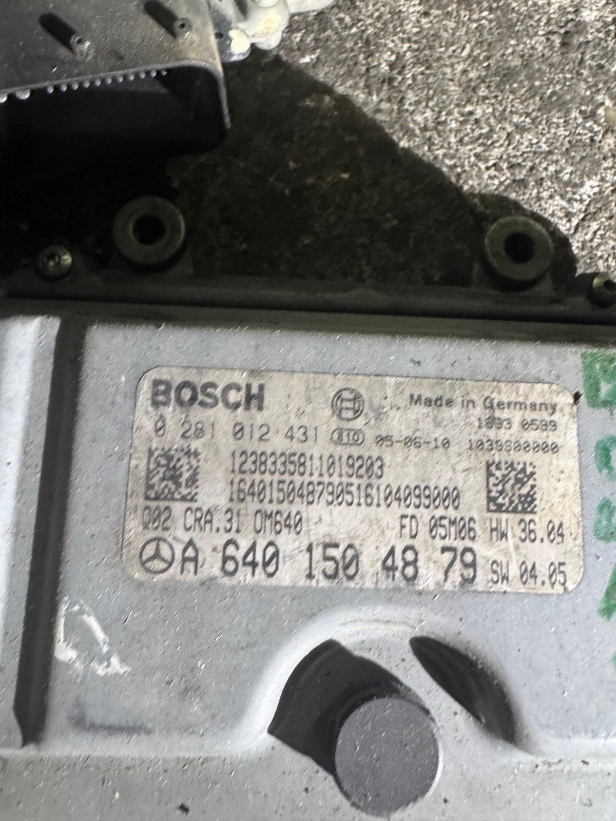 A6301504879 Bosch EDC16C32 0281012431 Mercedes CDI Engine ECU