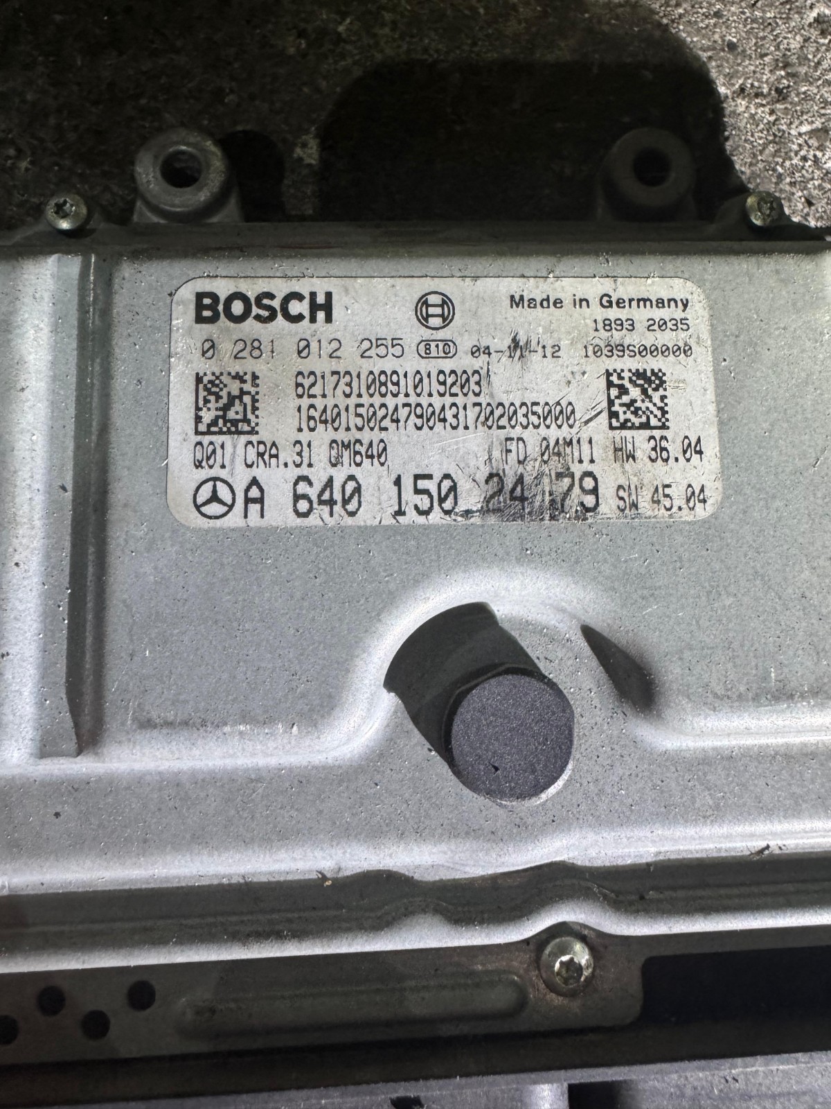 A6401502479 Bosch EDC16C32 0281012255 Mercedes CDI Engine ECU
