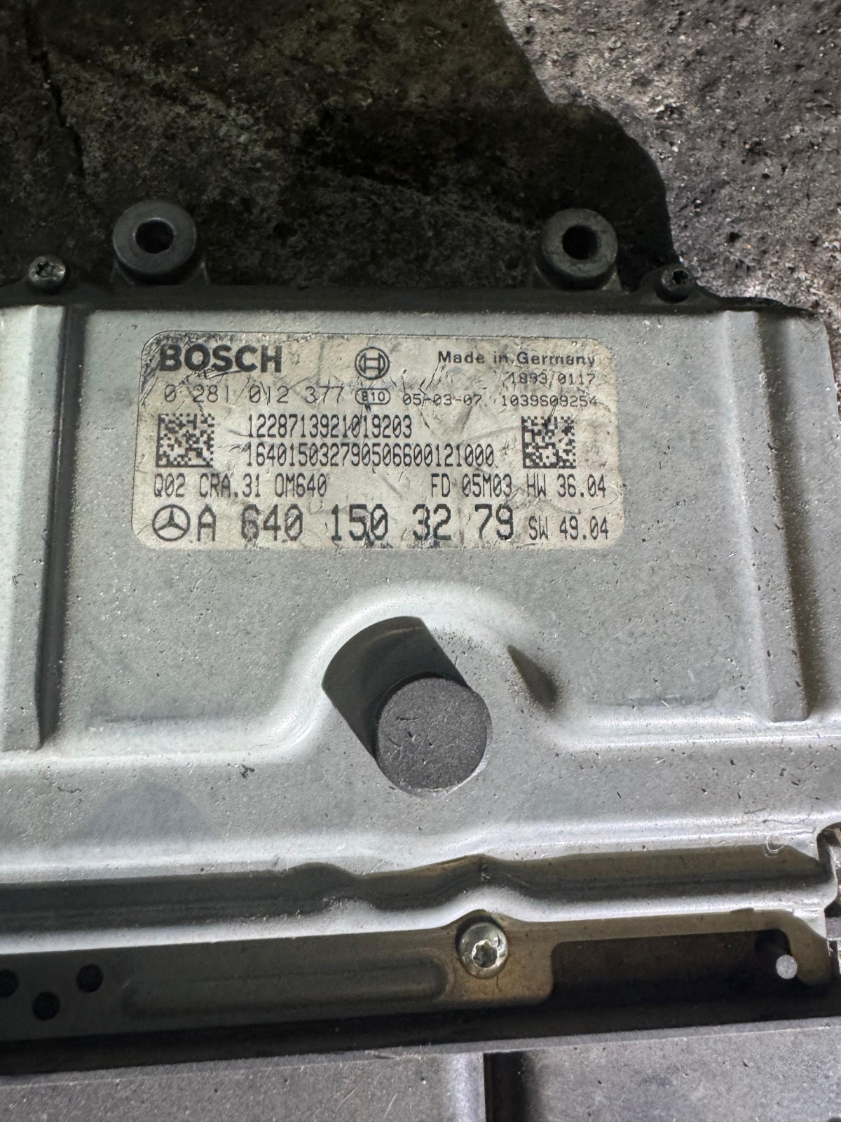 A6401503279 Bosch EDC16C32 0281012377 Mercedes CDI Engine ECU