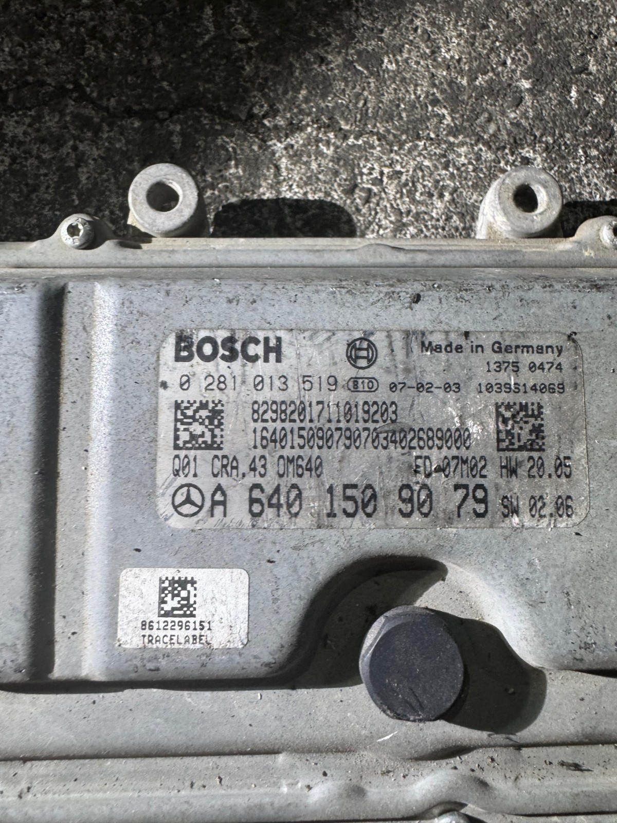 A6401509079 Bosch EDC16C32 0281013519 Mercedes CDI Engine ECU
