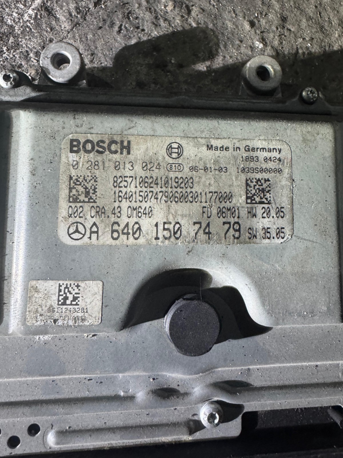 A6401507479 Bosch EDC16C32 0281013024 Mercedes CDI Engine ECU