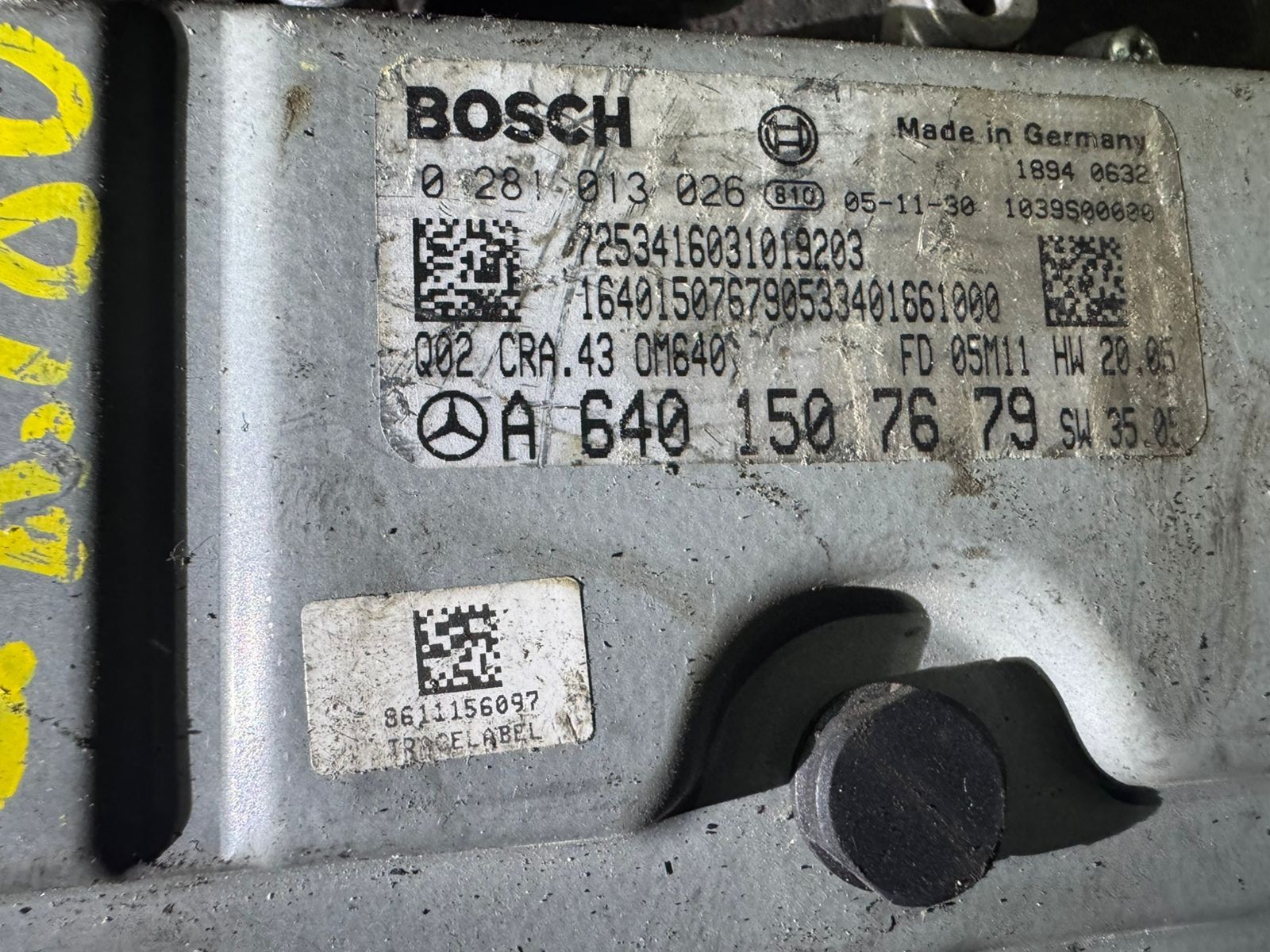 A6401507679 Bosch EDC16C32 0281013026 Mercedes CDI Engine ECU