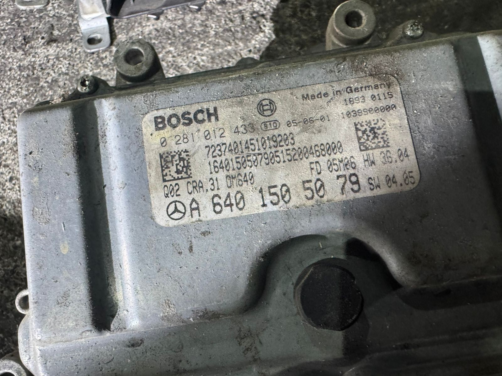 A6401505079 Bosch 0281012433 Mercedes CDI Engine ECU