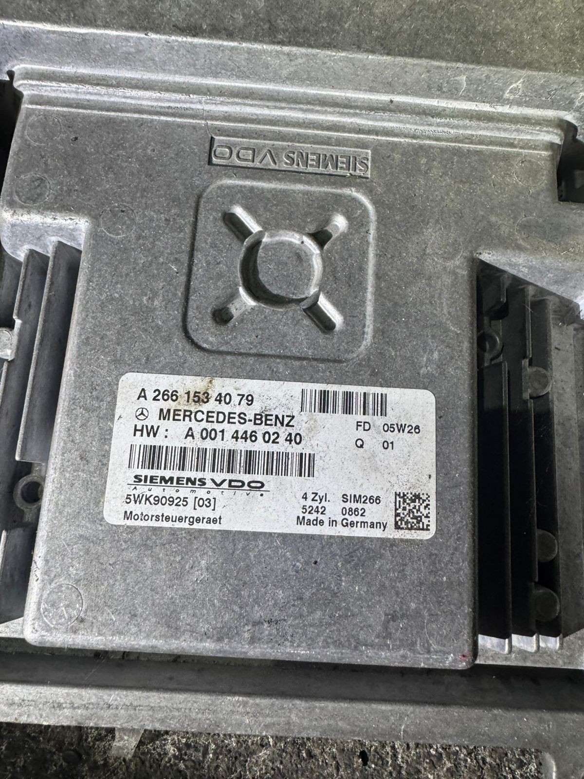 A2661534079 Siemens VDO 5WK90925 03 Mercedes Engine Control Unit