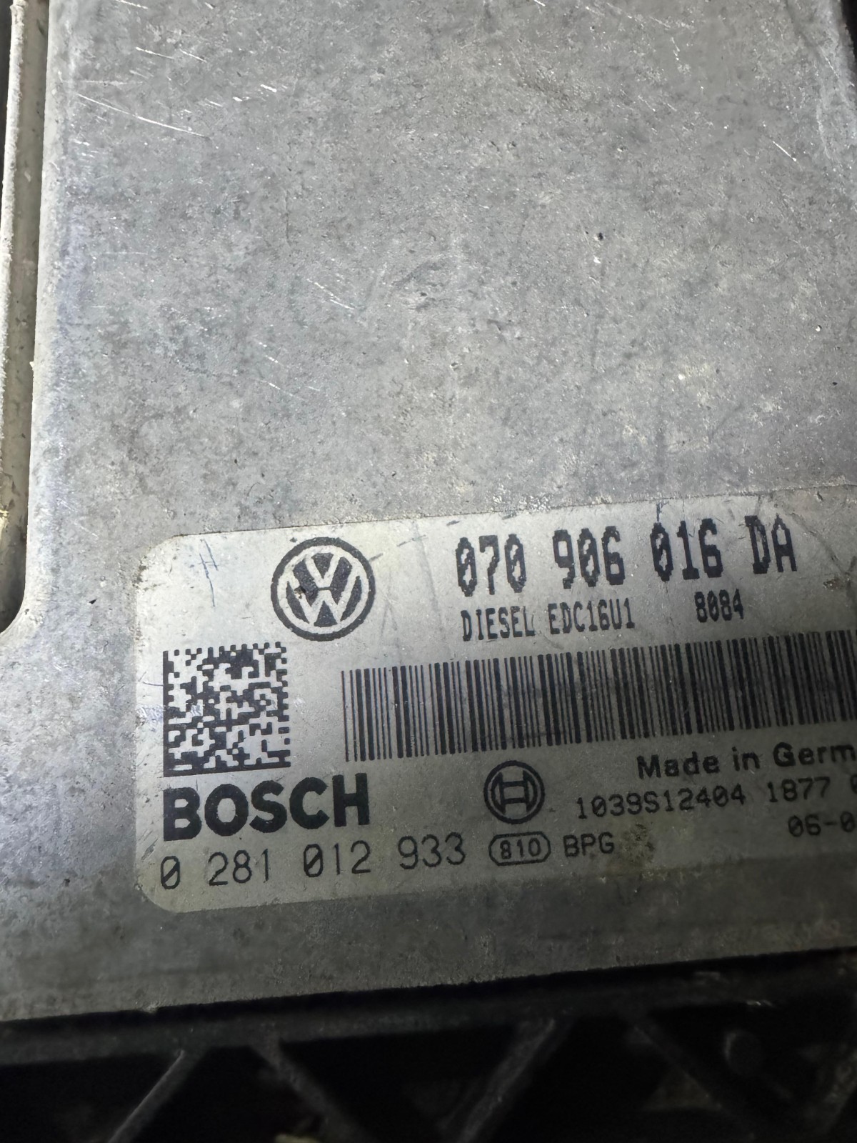 070906016DA Bosch EDC16U1 0281012933 VW Audi Engine Control Unit