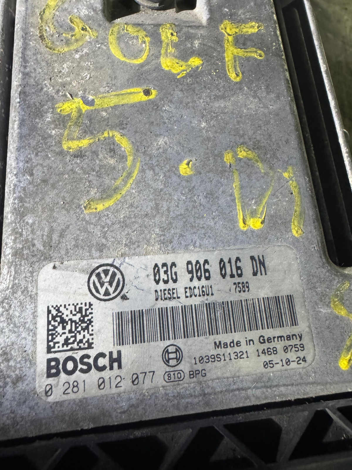 03G906016DN Bosch EDC16U1 0281012077 VW Audi Skoda Engine ECU