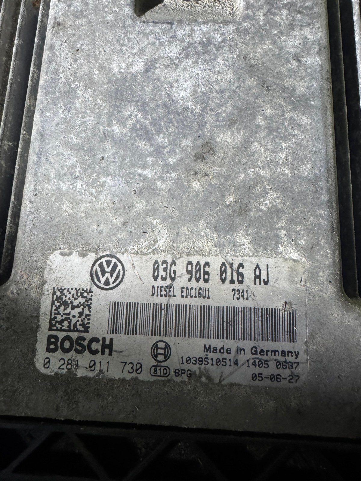 03G906016AJ Bosch EDC16U1 0281011730 VW Audi Engine ECU Module