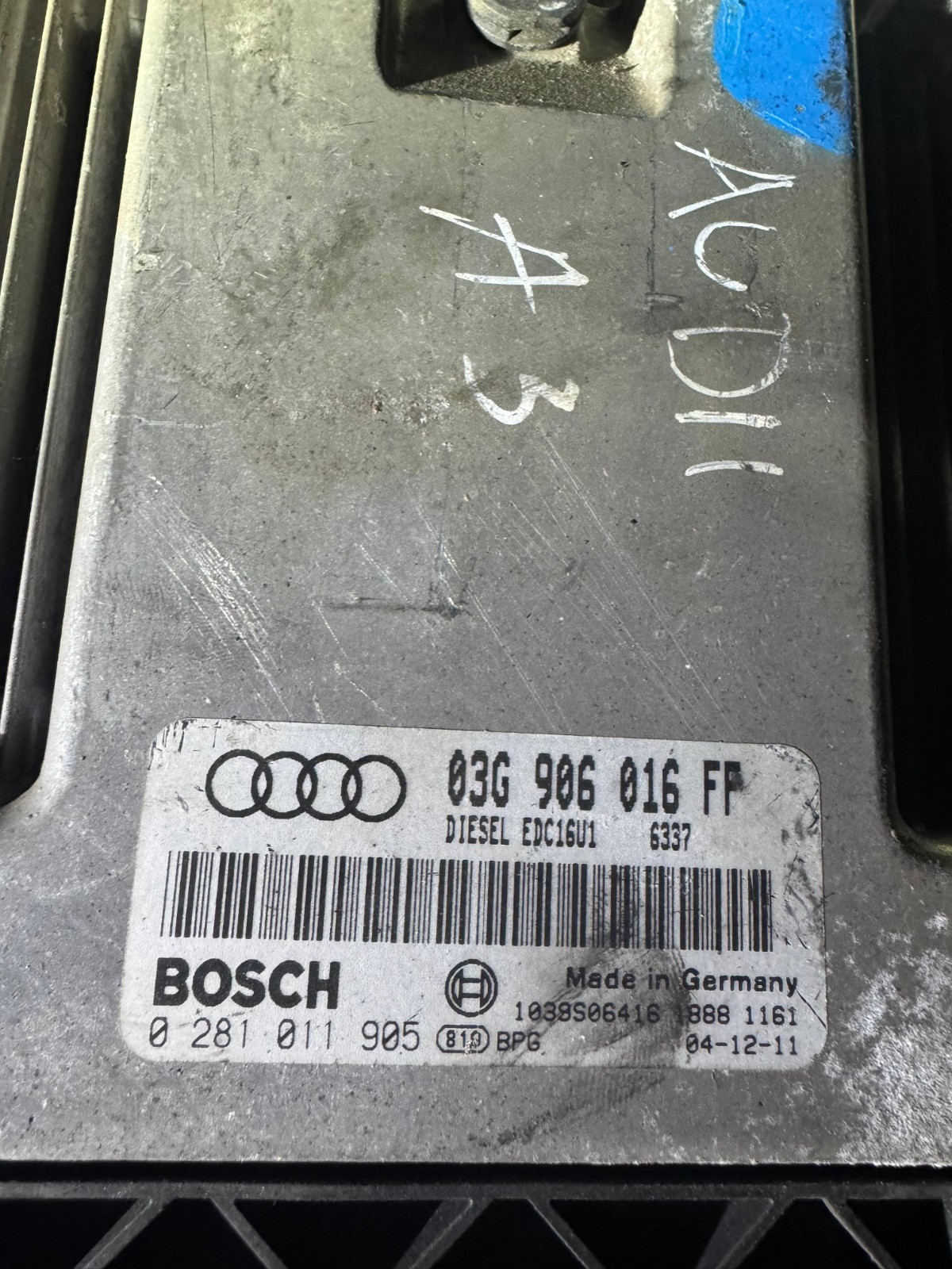 03G906016FF Bosch EDC16U1 0281011905 VW Audi Skoda Engine ECU