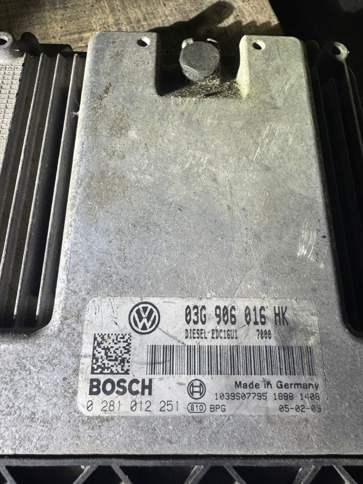 03G906016HK Bosch EDC16U1 0281012251 VW Audi Engine Control Unit ECU
