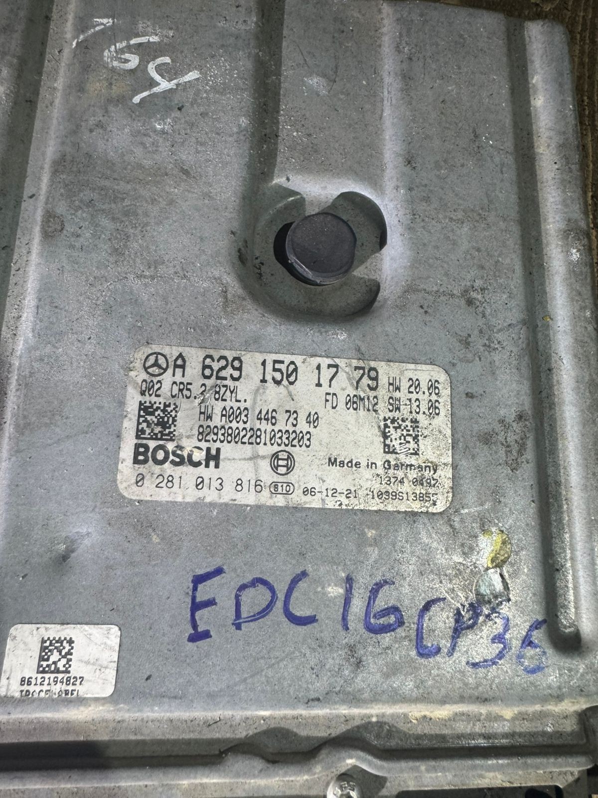 A6291501779 Bosch CR5.3 0281013816 Mercedes CDI Engine Control Unit