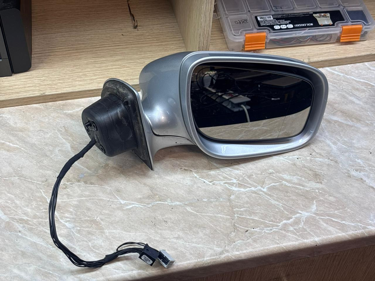 Mercedes W211 2008 Right Wing Mirror Silver Electric No Power Fold With Indicato