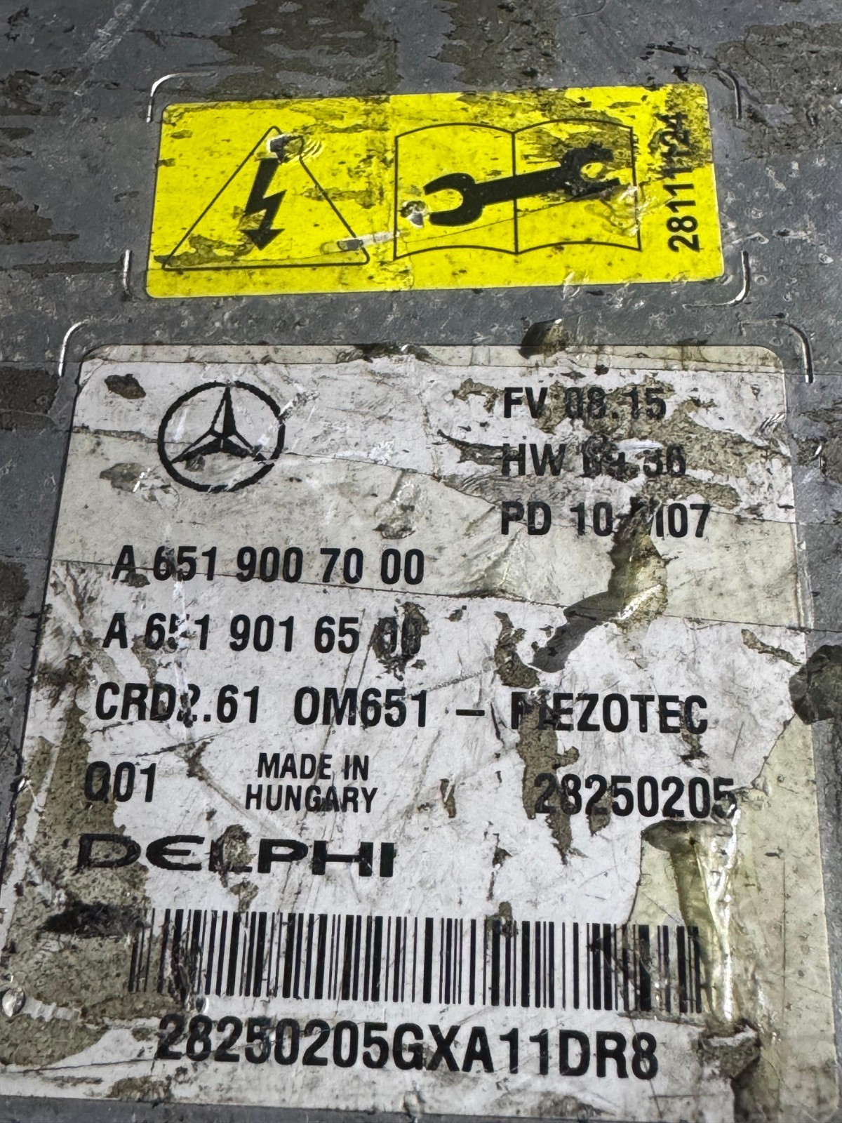 A6519007000 Delphi CRD2.61 28250205 Mercedes CDI Engine Control Unit