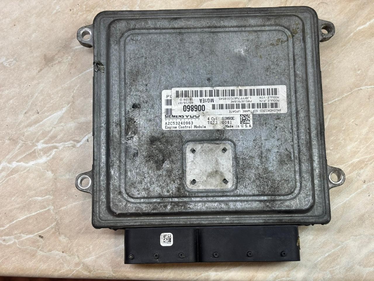 P05187816AE Siemens VDO SIM90E A2C53240963 Chrysler MG1EA Engine ECU