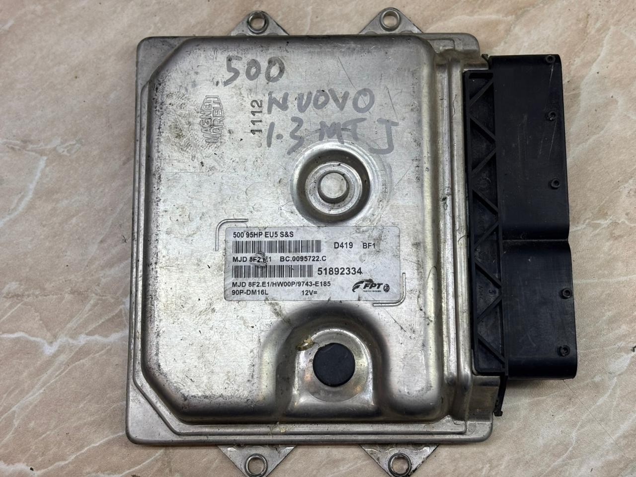 BC.0095722.C Magneti Marelli MJD 8F2.E1 51892334 Fiat 500 Engine ECU