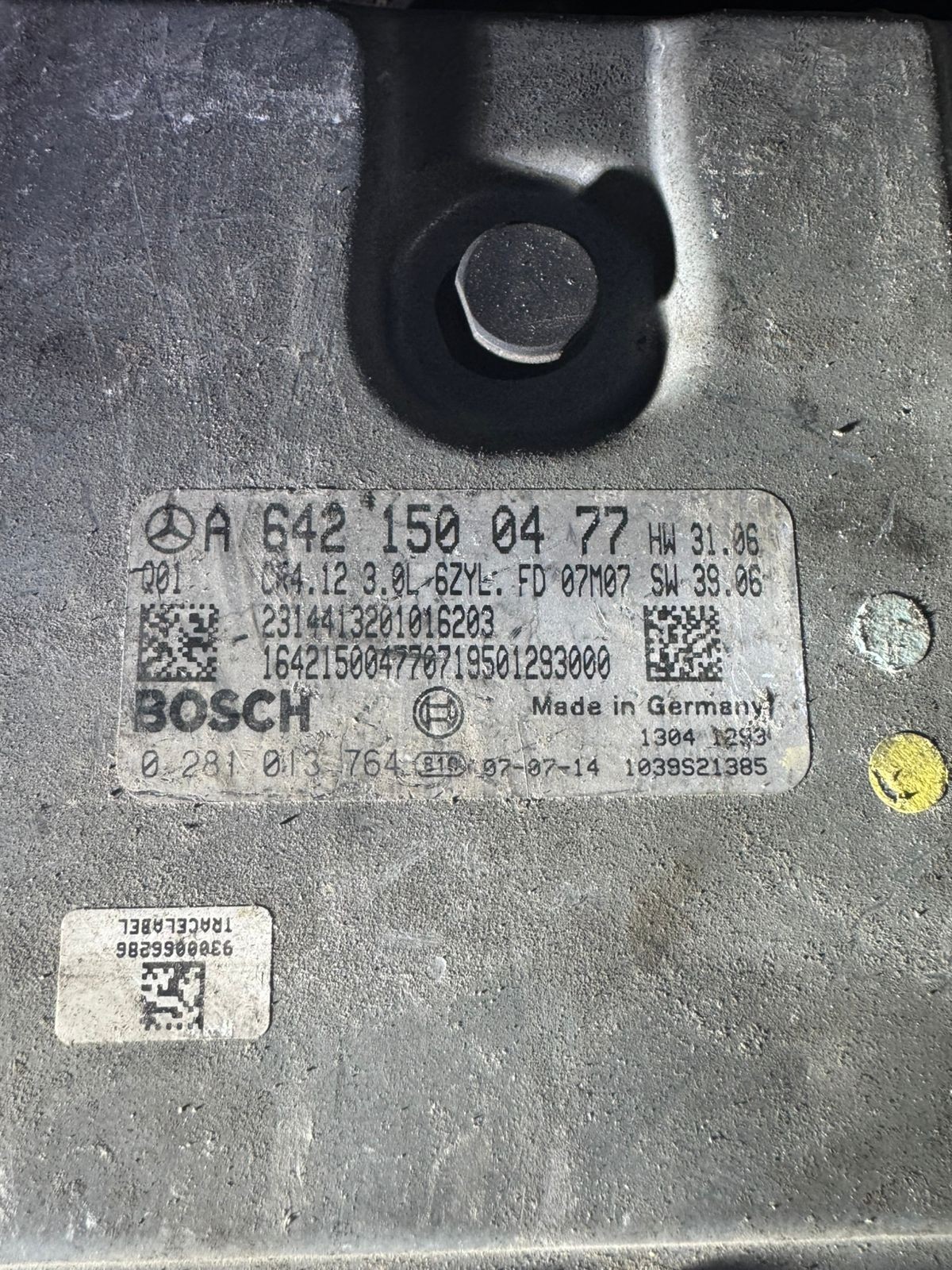 A6421500477 Bosch EDC16CP31 0281013764 Mercedes Engine Control Unit ECU