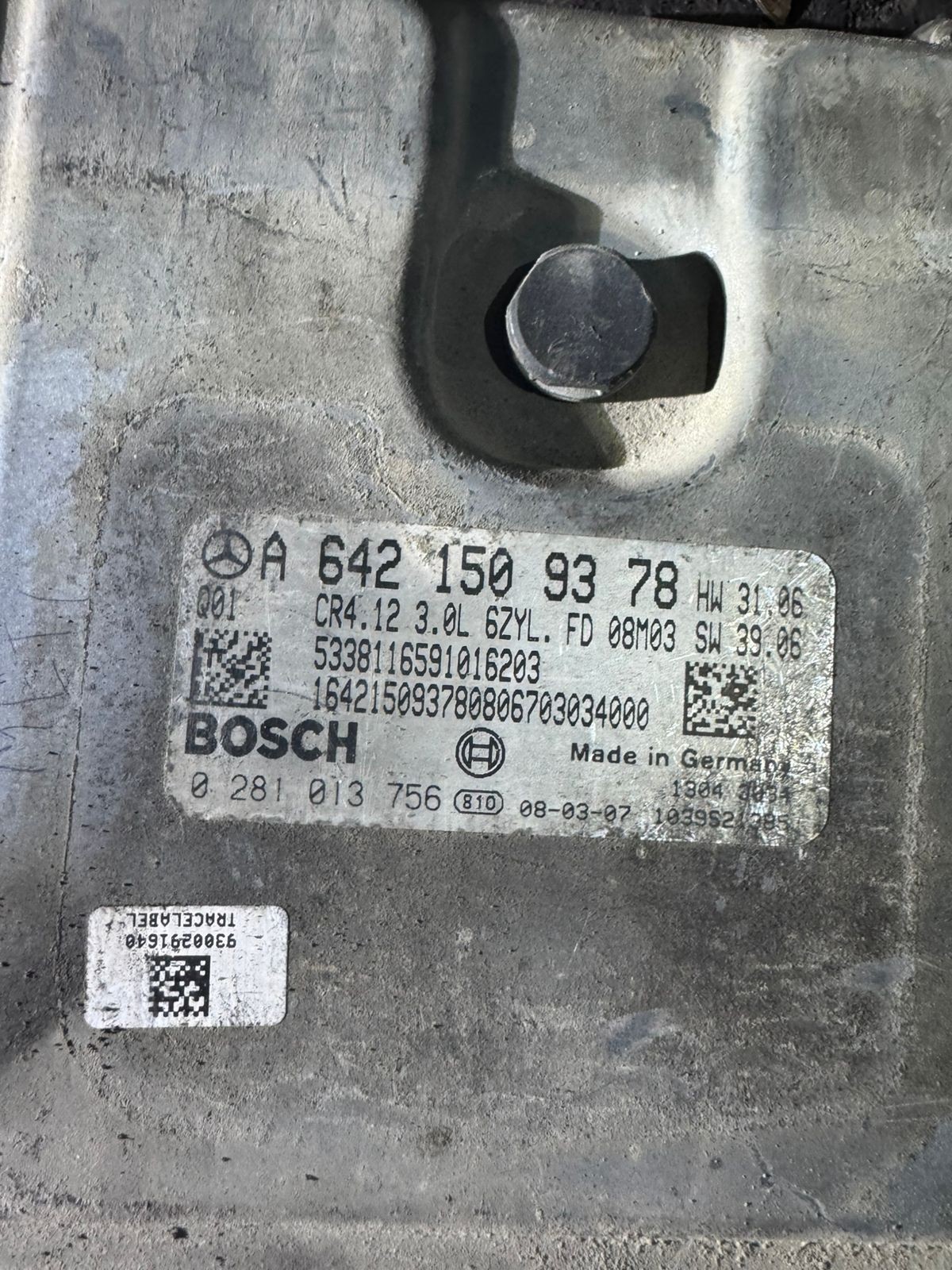 A6421509378 Bosch EDC16CP31 0281013756 Mercedes CDI Engine ECU