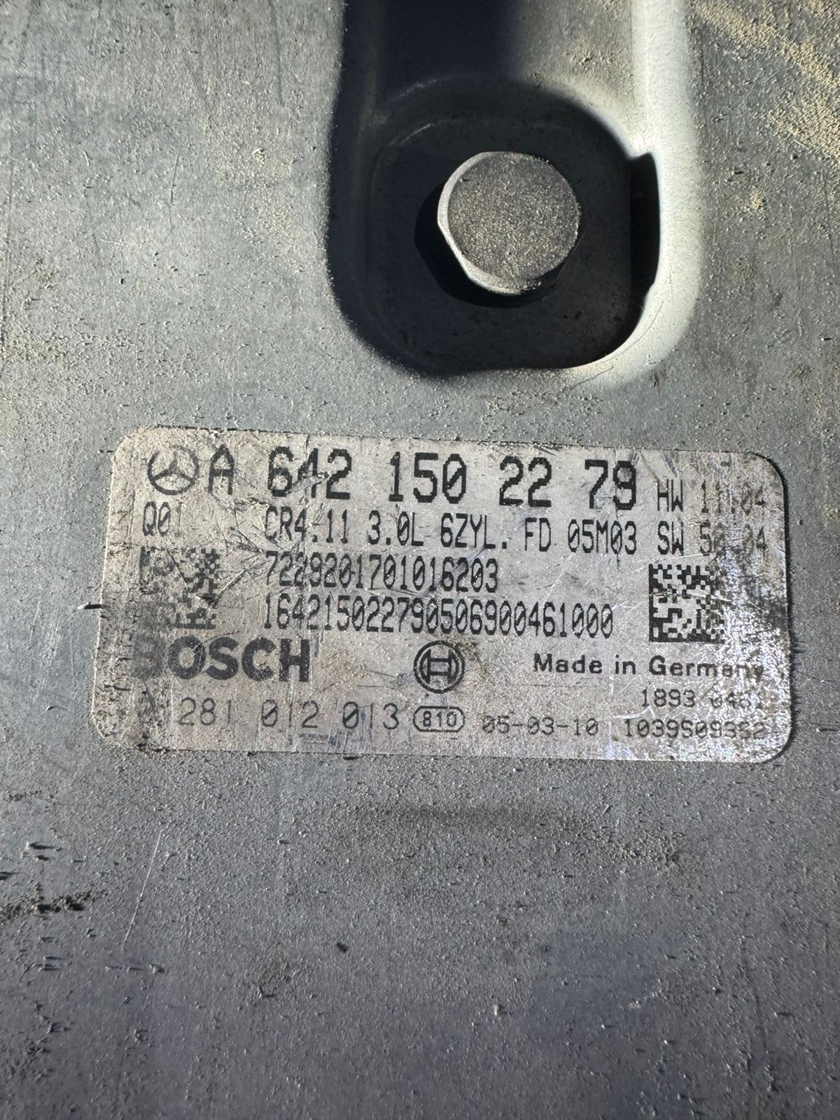 A6421502279 Bosch EDC16CP31 0281012013 Mercedes CDI Engine ECU