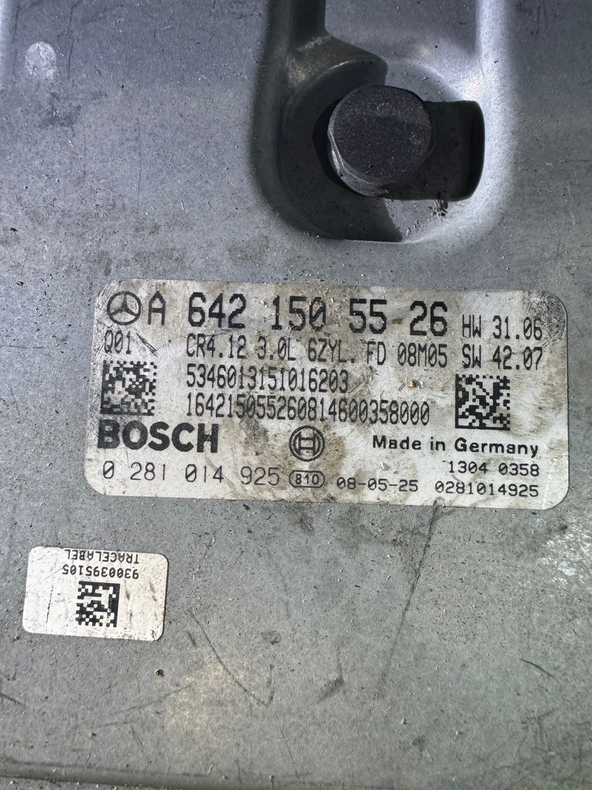 A6421505526 Bosch EDC16CP31 0281014925 Mercedes CDI Engine ECU
