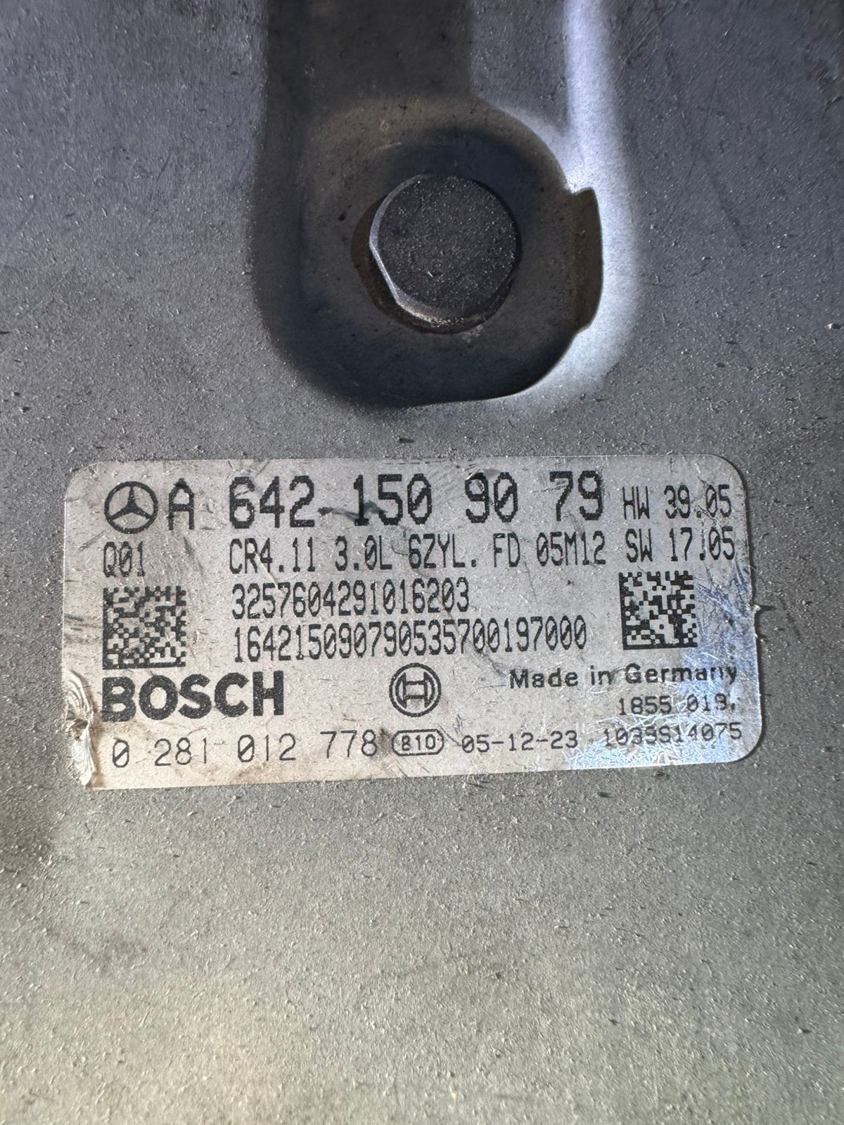A6421509079 Bosch EDC16CP31 0281012778 Mercedes CDI Engine ECU
