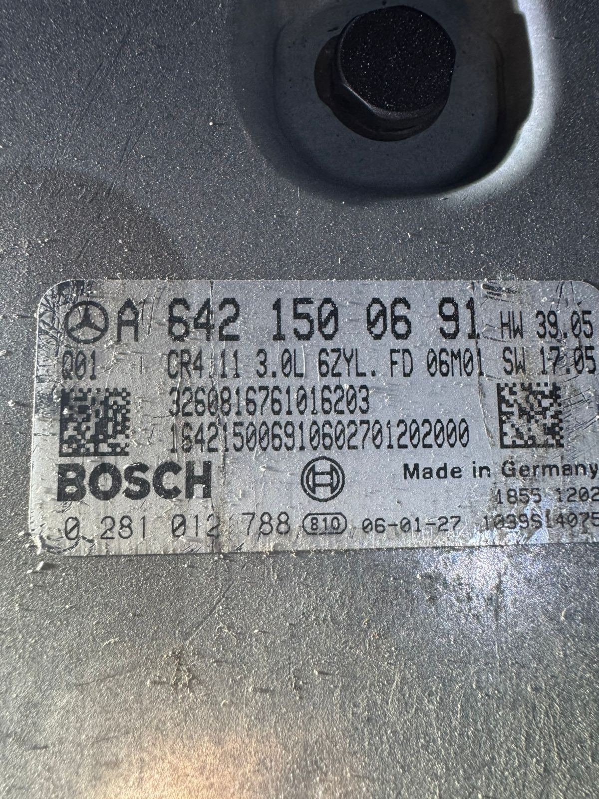 A6421500691 Bosch EDC16CP31 0281012788 Mercedes CDI Engine ECU