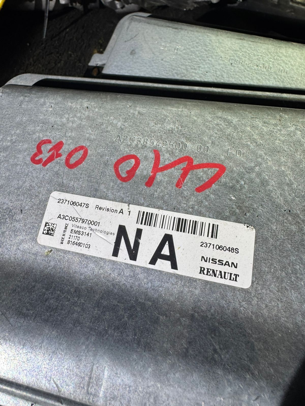 A3C0557970001 Continental EMS3141 237106048S Nissan Renault Engine Control