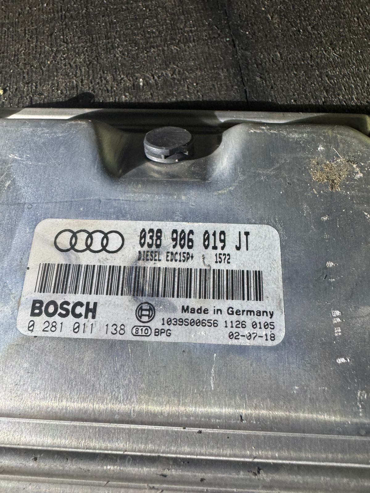 038906019JT Bosch EDC15P+ 0281011138 VW Audi Engine ECU Module