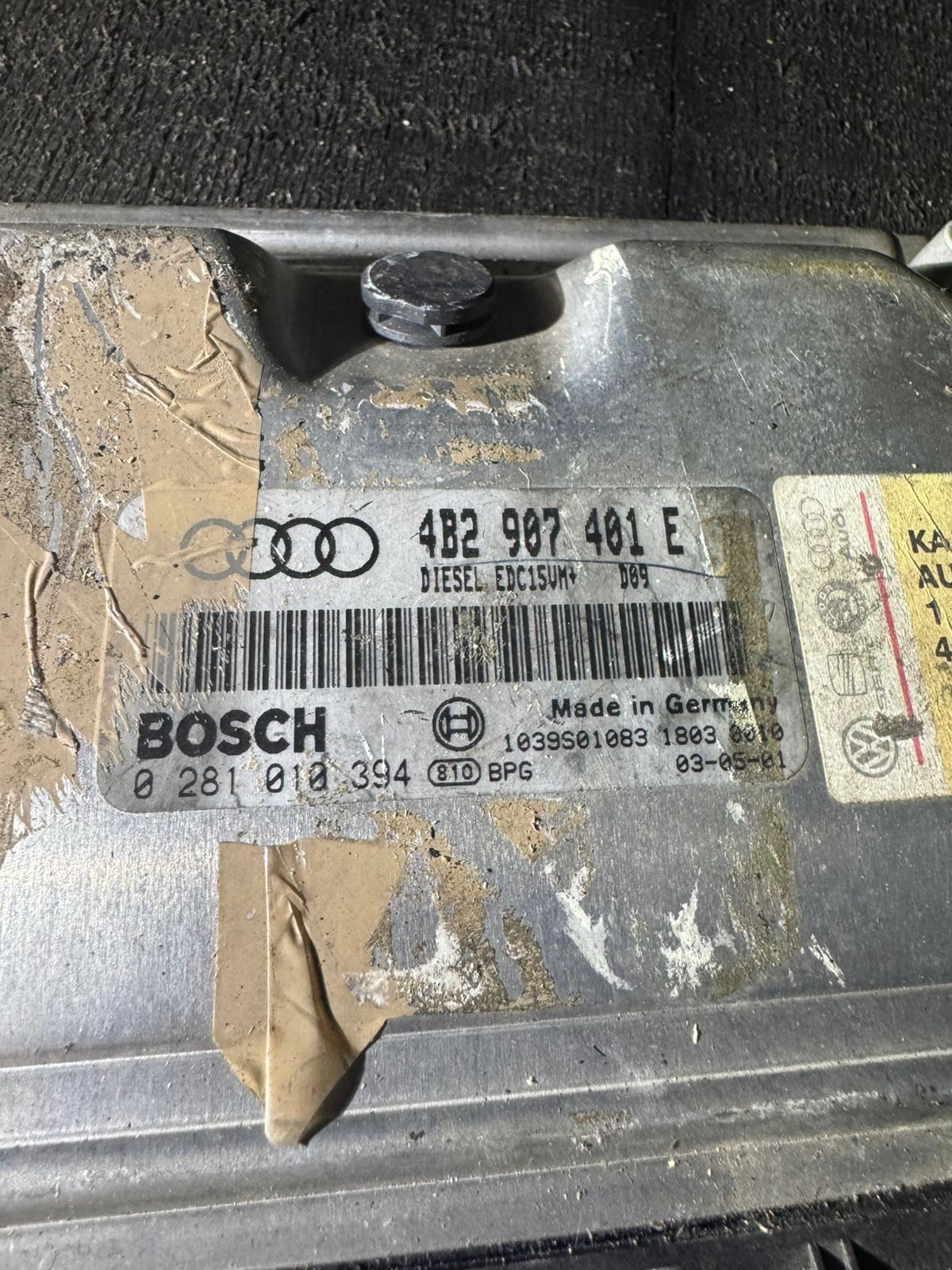 4B2907401E Bosch EDC15VM+ 0281010394 Audi Engine ECU Module
