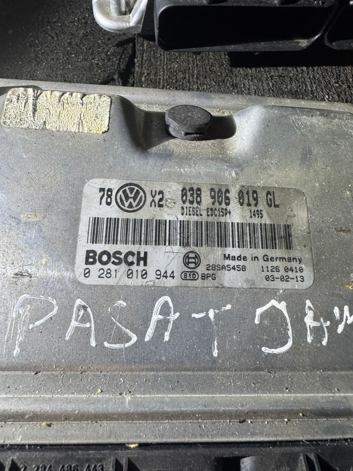 038906019GL Bosch EDC15P+ 0281010944 VW Audi Engine Control Unit