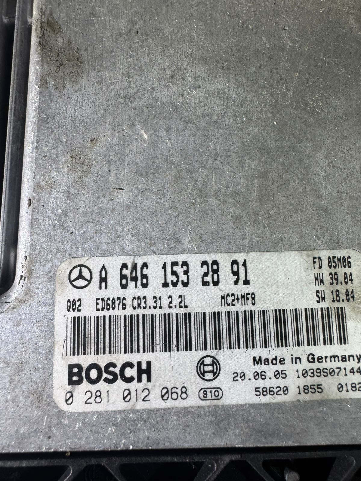 Bosch ECU A6461532891 CR3.31 0281012068 Engine Control Unit