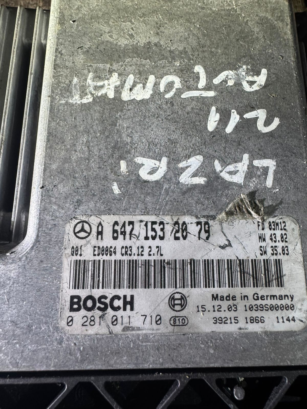 Bosch ECU A6471532079 CR3.12 0281011710 Engine Control Unit