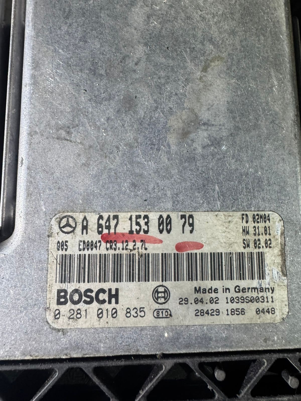 Bosch ECU A6471530079 CR3.12 0281010835 Engine Control Unit