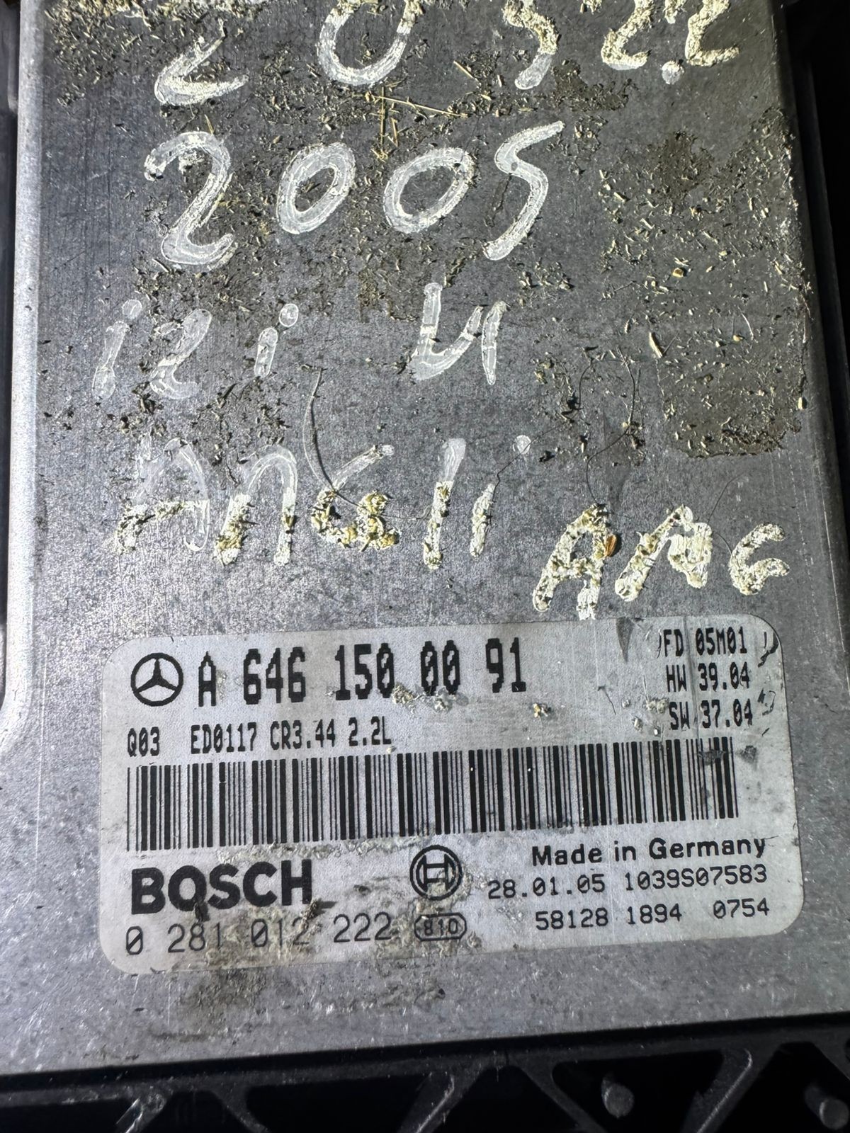 Bosch ECU A6461500091 CR3.44 0281012222 Engine Control Unit