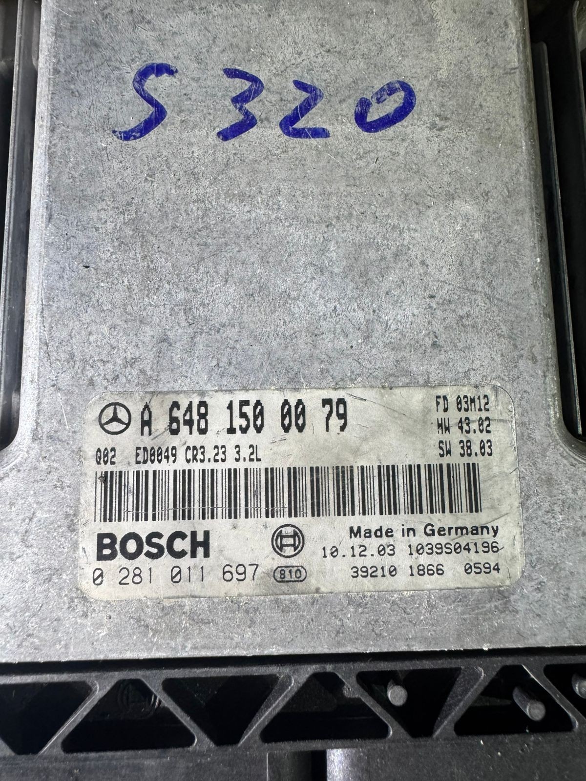Bosch ECU A6481500079 CR3.23 0281011697 Engine Control Unit
