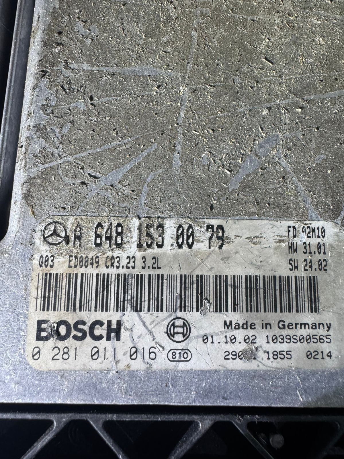Bosch ECU A6481530079 CR3.23 0281011016 Engine Control Unit