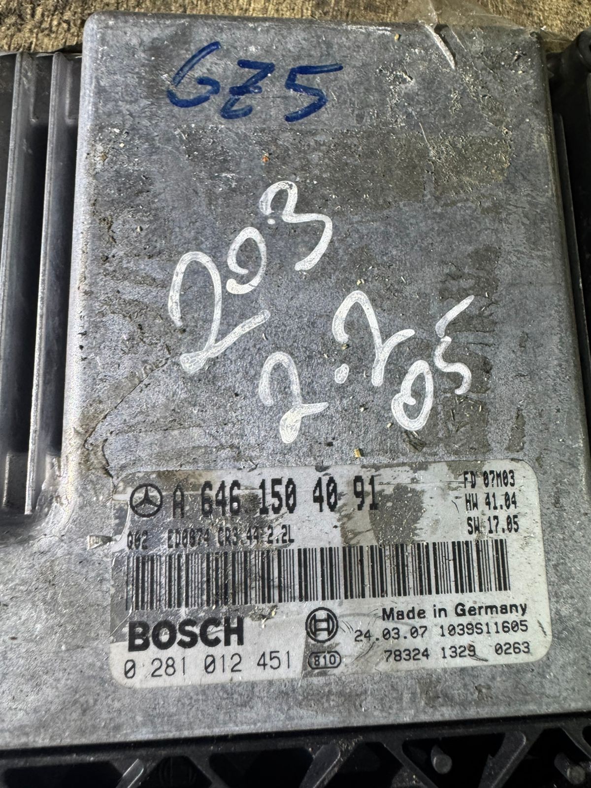 Bosch ECU A6461504091 CR3.44 0281012451 Engine Control Unit