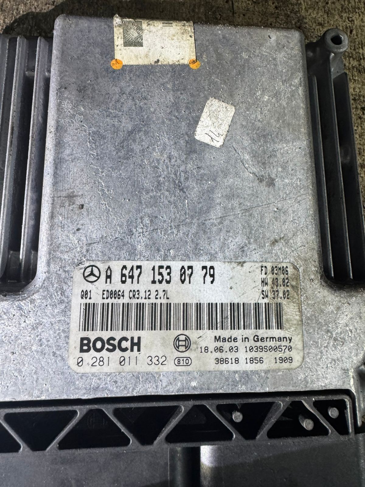 Bosch ECU A6471530779 CR3.12 0281011332 Engine Control Unit