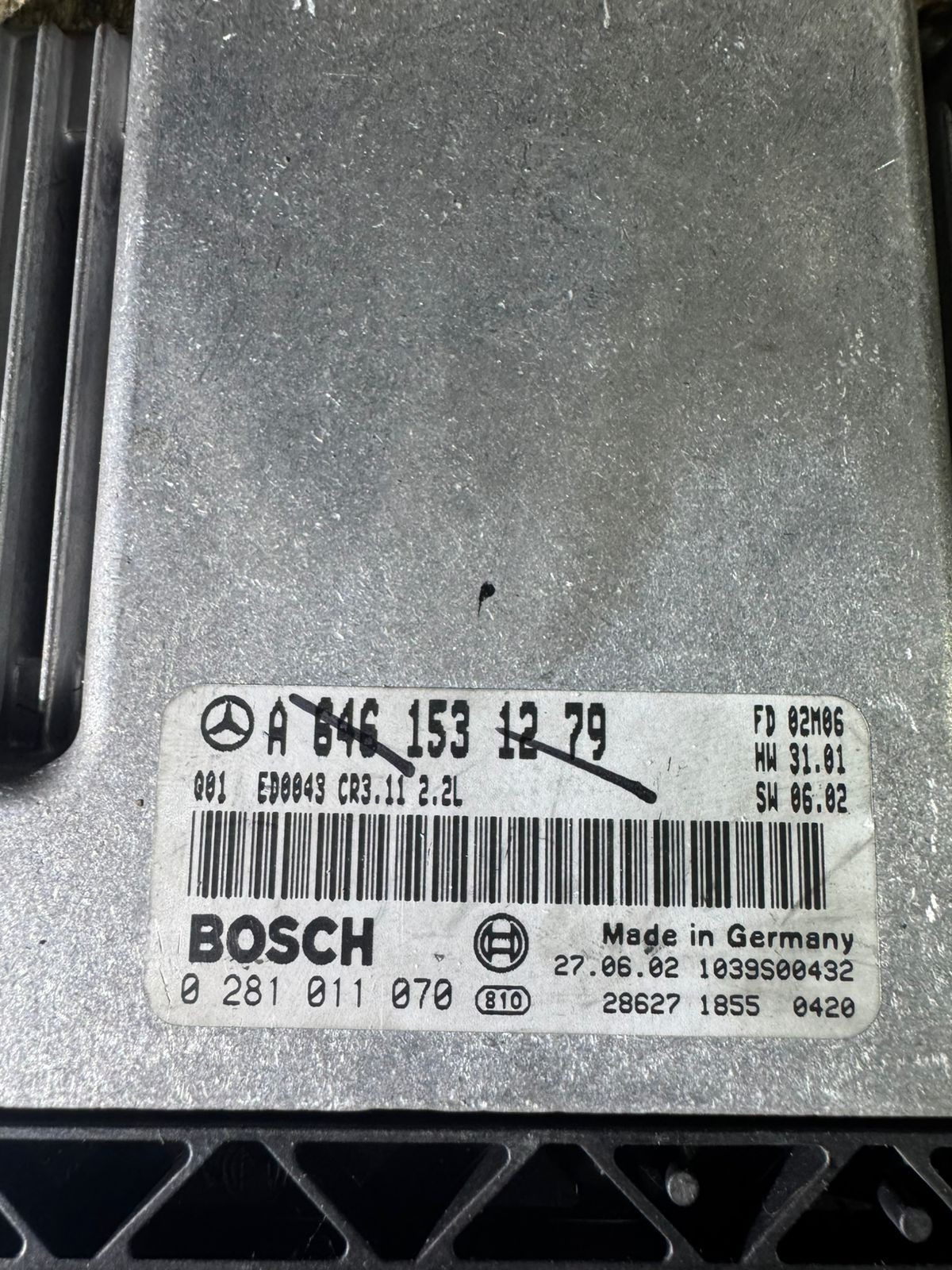 Bosch ECU A6461531279 CR3.11 0281011070 Engine Control Unit