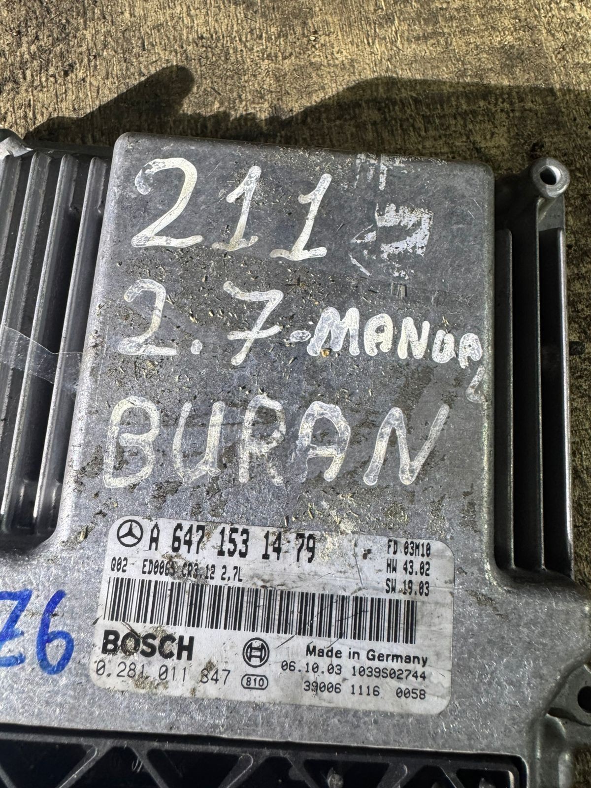 Bosch ECU A6471531479 CR3.12 0281011347 Engine Control Unit